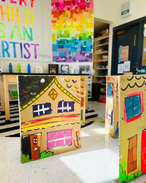 Cardboard Houses in Adapted Art