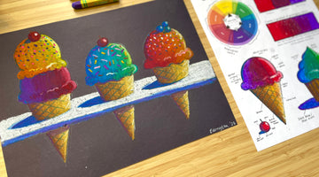 Wayne Thiebaud cupcake and ice cream art lesson 