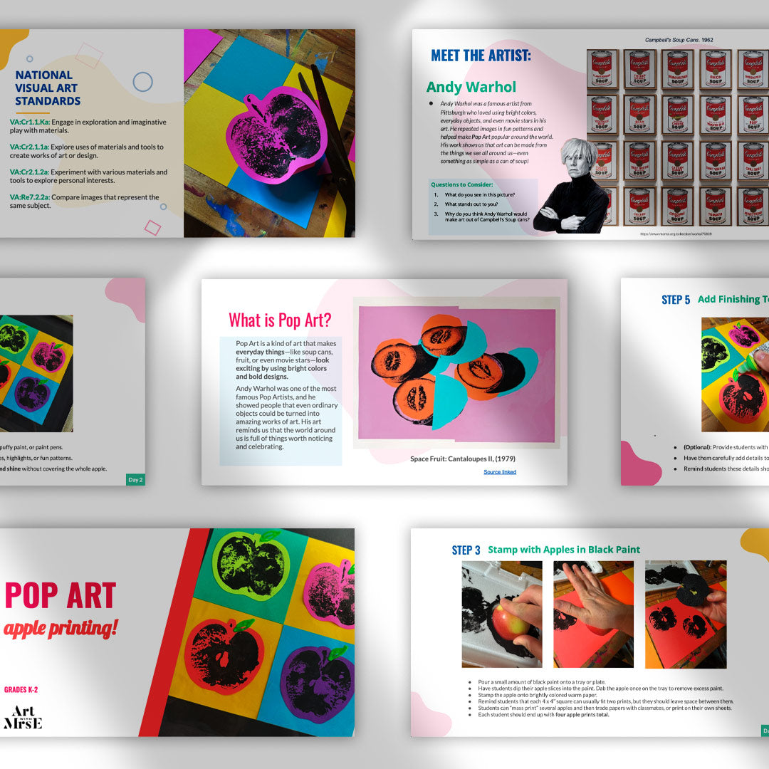 Pop Art Apple Printing Lesson