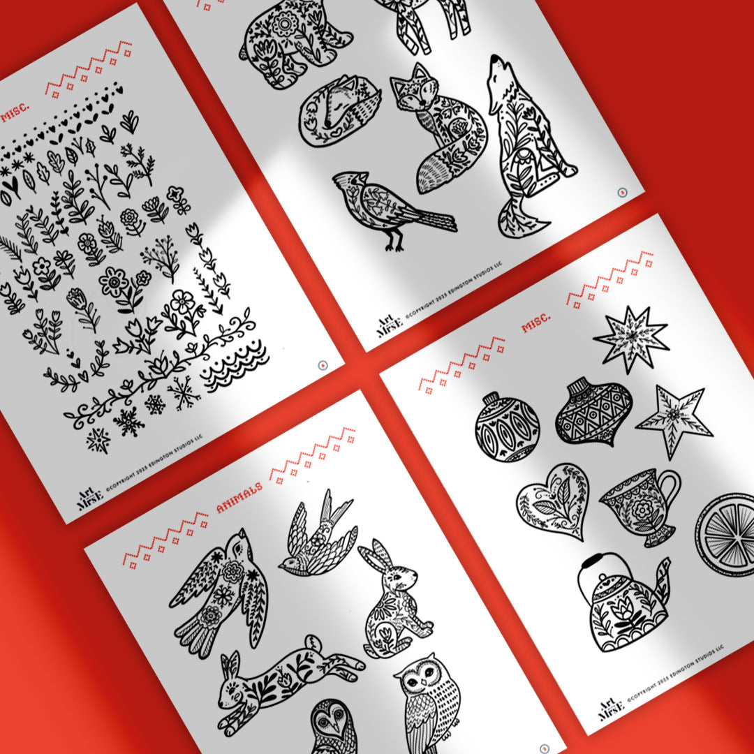 Nordic Folk Art Reference Sheets