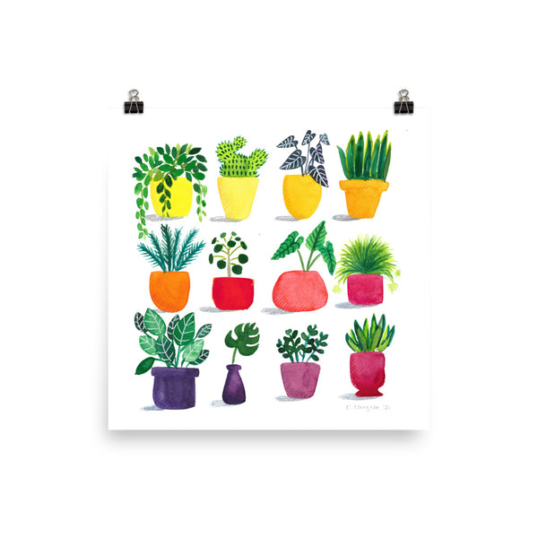 Happy Houseplants Print