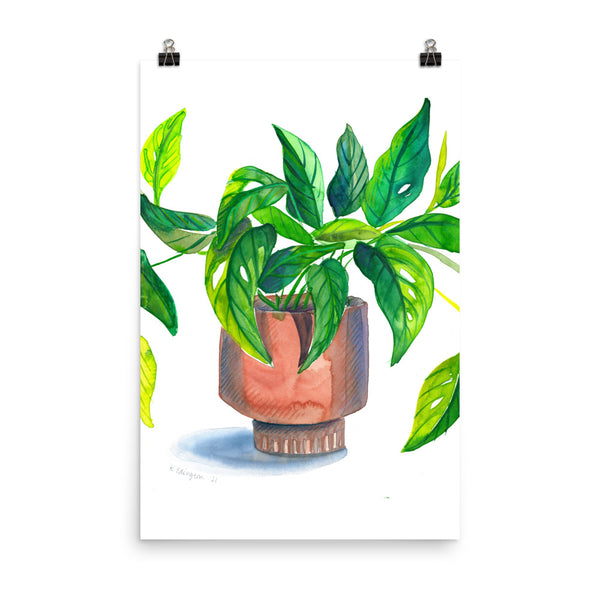 Swiss Cheese Plant Art Print