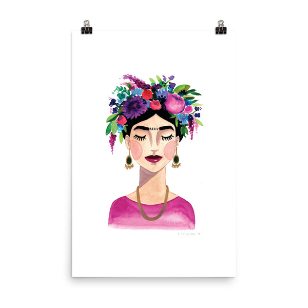 Floral Frida (Pink) Print