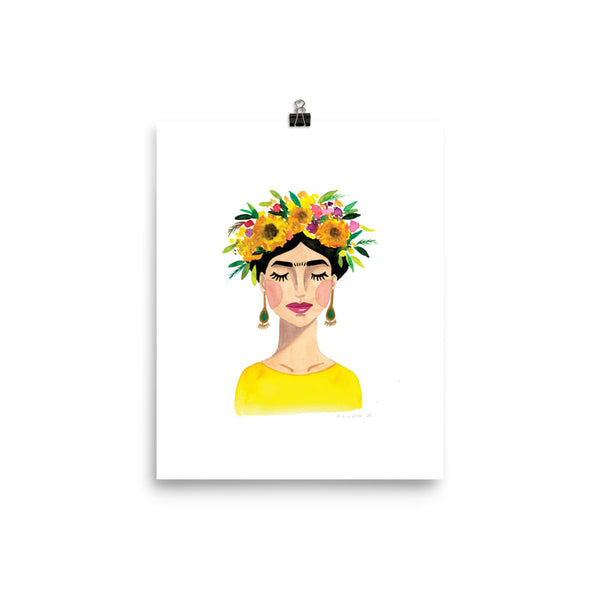 Floral Frida (Yellow) Print