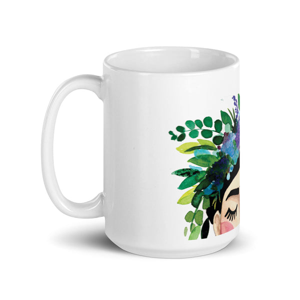 Floral Frida Mug - Greens + Purples